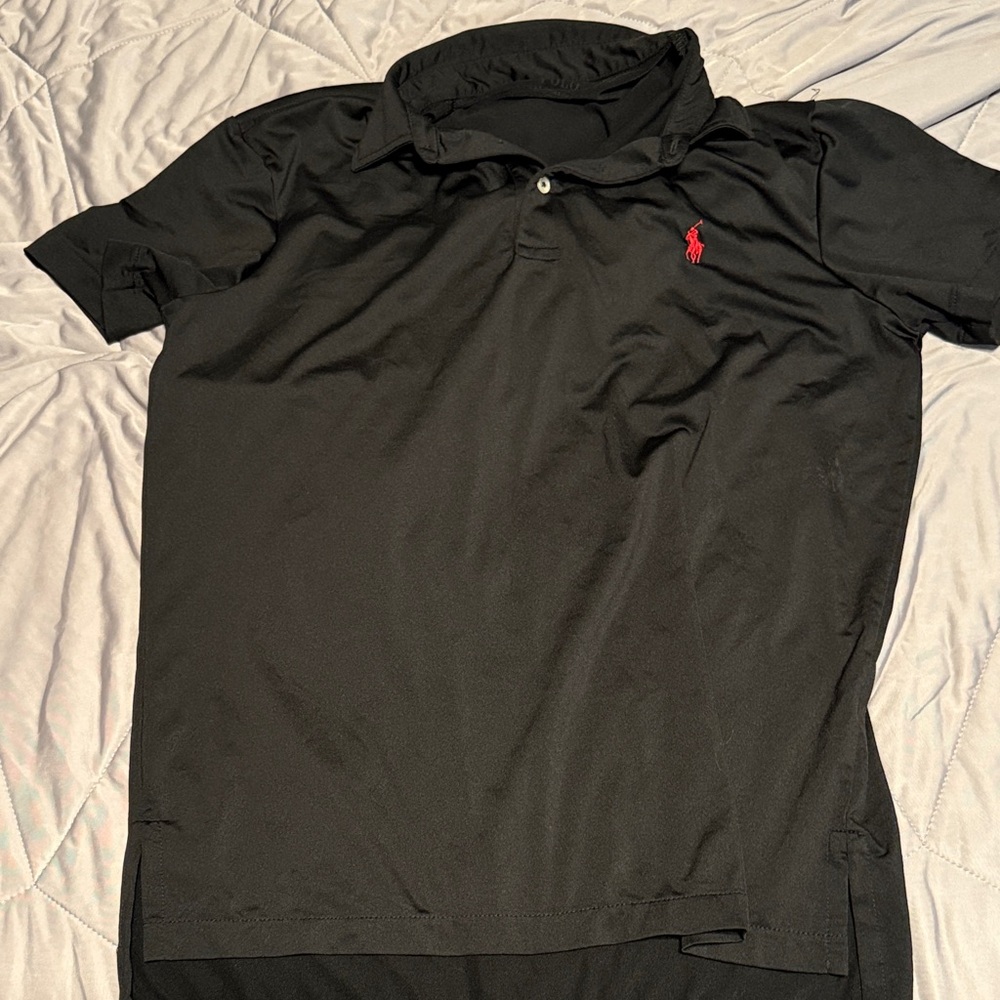 Polo by Ralph Lauren Black Polo Shirt with Red Logo